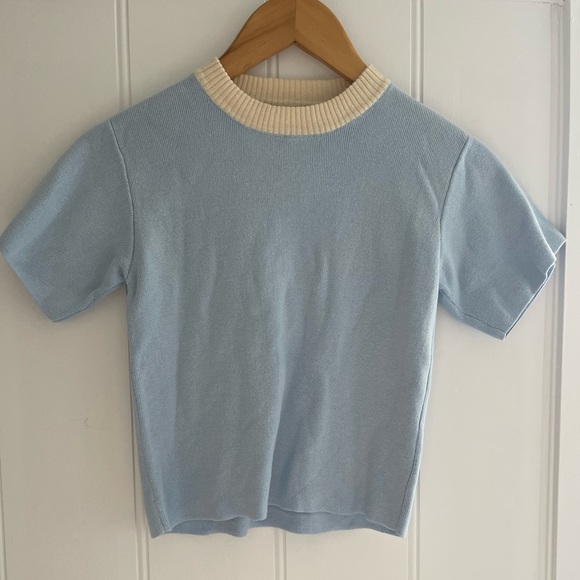 Millk Other - Millk Baby Blue/Cream Knit Tee Top Boy Toddler Baby Size 4